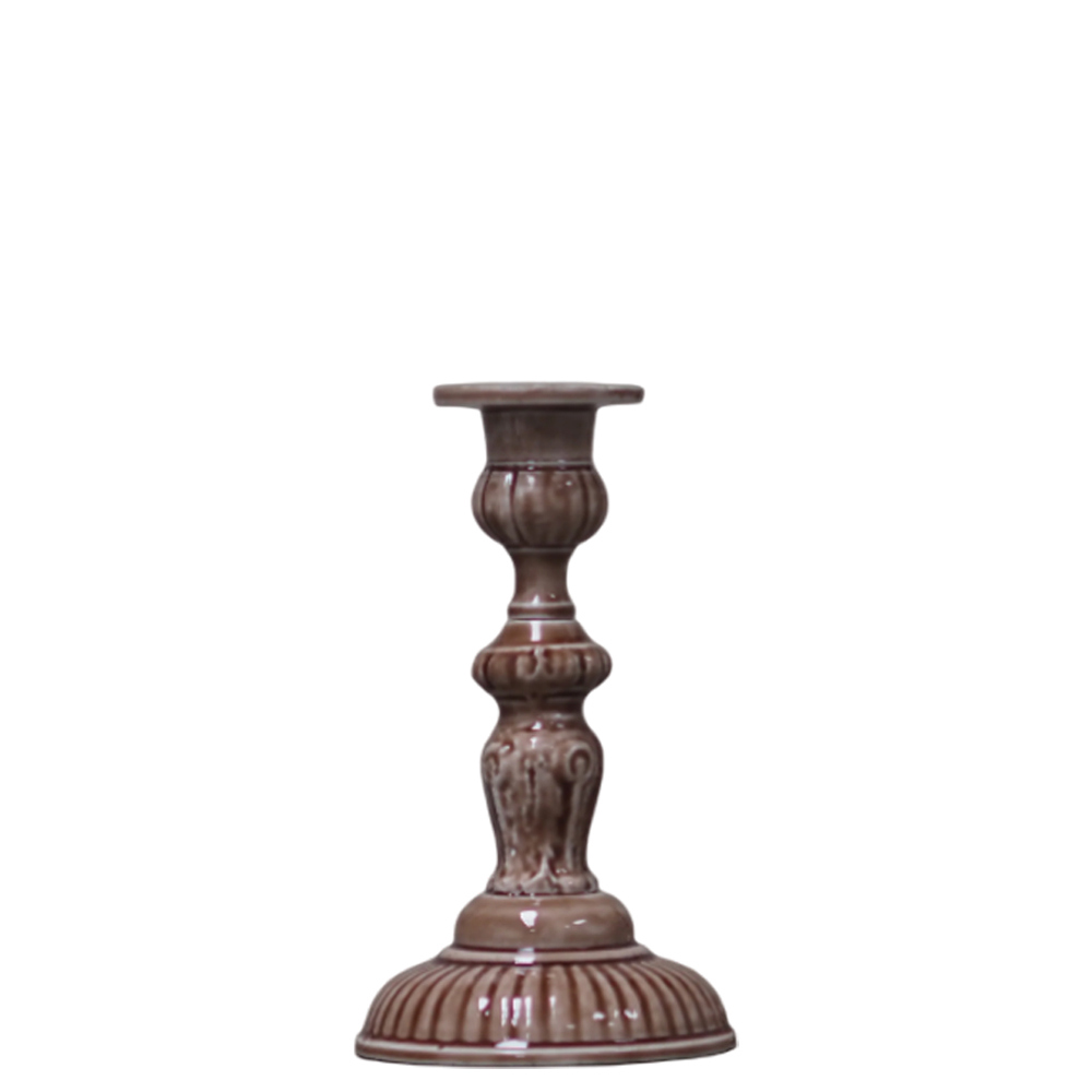 MeanWhile Enamel Candlestick Chocolate